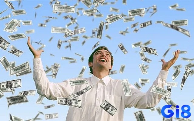 Mơ thấy tiền rơi từ trên trời thể hiện mong muốn có được vận may bất ngờ